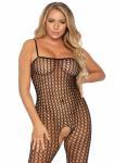 Gehaakte Catsuit Met Open Kruisje - Zwart
