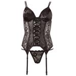 Kanten bustier met jarretels