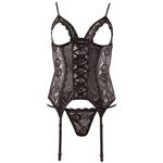 Kanten bustier met jarretels