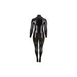 Plus Size Wetlook Catsuit Met Lange Rits