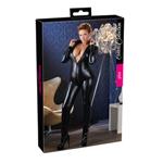 Plus Size Wetlook Catsuit Met Lange Rits