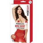 Latex Mini Rok - Rood