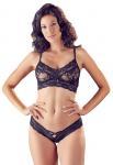 Sexy 2-Delige Kanten BH Set - Zwart