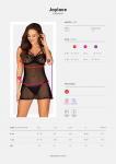 Joylace Transparante Babydoll - Zwart