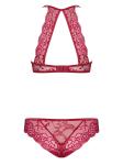 Ivetta 2-Delige Kanten BH Set - Rood