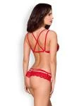 2-Delige Kanten BH Set - Rood