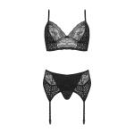 Sanne - 3-delige Bh-set - zwart