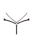 Mettia Sexy Kanten String - Zwart/Rood