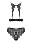 Renelia 2-delige Kanten BH Set - Zwart