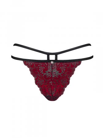 Sugestina Sexy Kanten Slip - Zwart/Rood