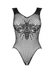 Sexy Body Met Open Kruis Curvy - Zwart