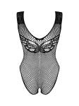 Sexy Body Met Open Kruis Curvy - Zwart