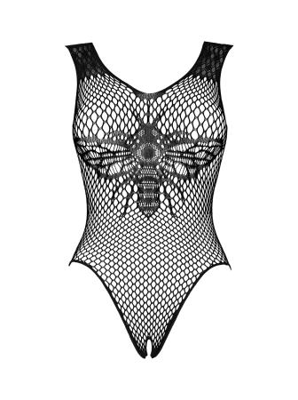 Sexy Body Met Open Kruis Curvy - Zwart