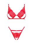 Mellania BH Set Met Sexy String - Rood