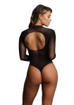 Trendy body met mouwen zwart