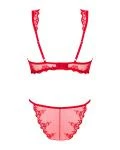 Lonesia Kanten BH Set Met Sexy Slip - Rood