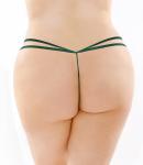Zinnia Vlinder G-string Met Parels - Donkergroen