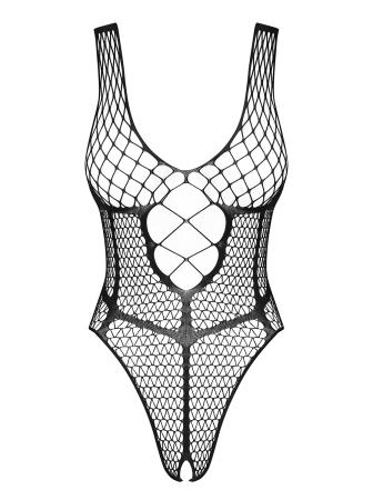 Stretchbody open kruis - zwart