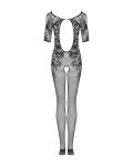 Sexy Netstof Catsuit - Zwart