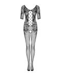 Sexy Netstof Catsuit - Zwart