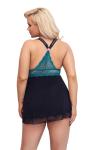 Babydoll Petrol - Zwart & Groenblauw