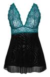 Babydoll Petrol - Zwart & Groenblauw