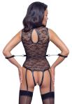 Kanten Jarretel Body - Zwart