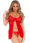 Only Yours Babydoll & G-String - Rood