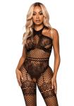 All About You Catsuit w/ Open Kruis - Zwart