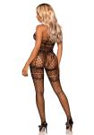 All About You Catsuit w/ Open Kruis - Zwart