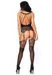 Hard to Get Jarretel Catsuit - Zwart