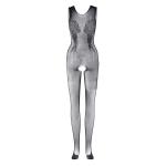 Angel Catsuit open kruis  - Zwart