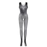 Angel Catsuit open kruis  - Zwart