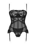 Serena Love - Korset en String - Zwart