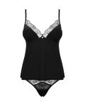 Bella Rou - Set Top & String - Zwart