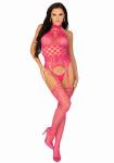 Halternek Jarretel Catsuit - Roze