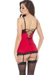 Hollywood Jarretel en G-String Set - Rood