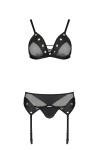 Nessy Jarretel Setje Curvy - Zwart