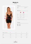 Maderris Elegante Babydoll en String - Zwart