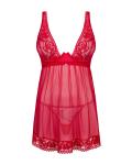 Lacelove Sexy Babydoll en String - Rood