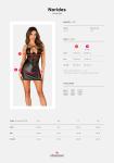 Obsessive - Norides Babydoll & String - Zwart