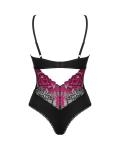 Obsessive - Rosenty Teddy - Zwart/Paars