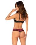 Obsessive - Kruisloze BH-Set - Zwart/Paars