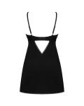 Obsessive - Rosenty Babydoll & String - Zwart/Paars
